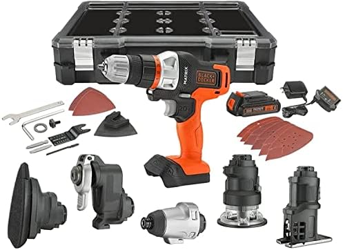 Kit BLACK+DECKER MATRIX 6-en-1 complet avec mallette, embouts et batterie
