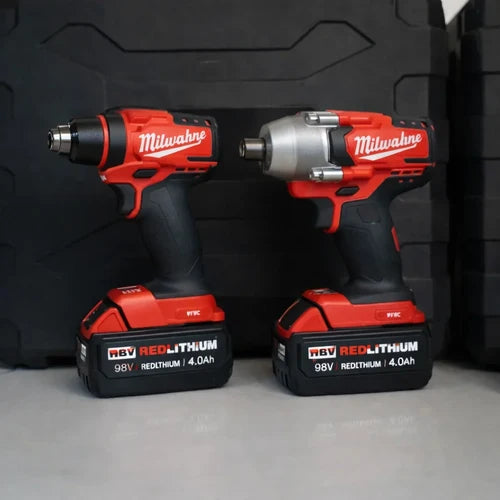 4-Tool Cordless Kit — Hammer Drill, Impact Driver, Rotary Hammer and Angle Grinder
