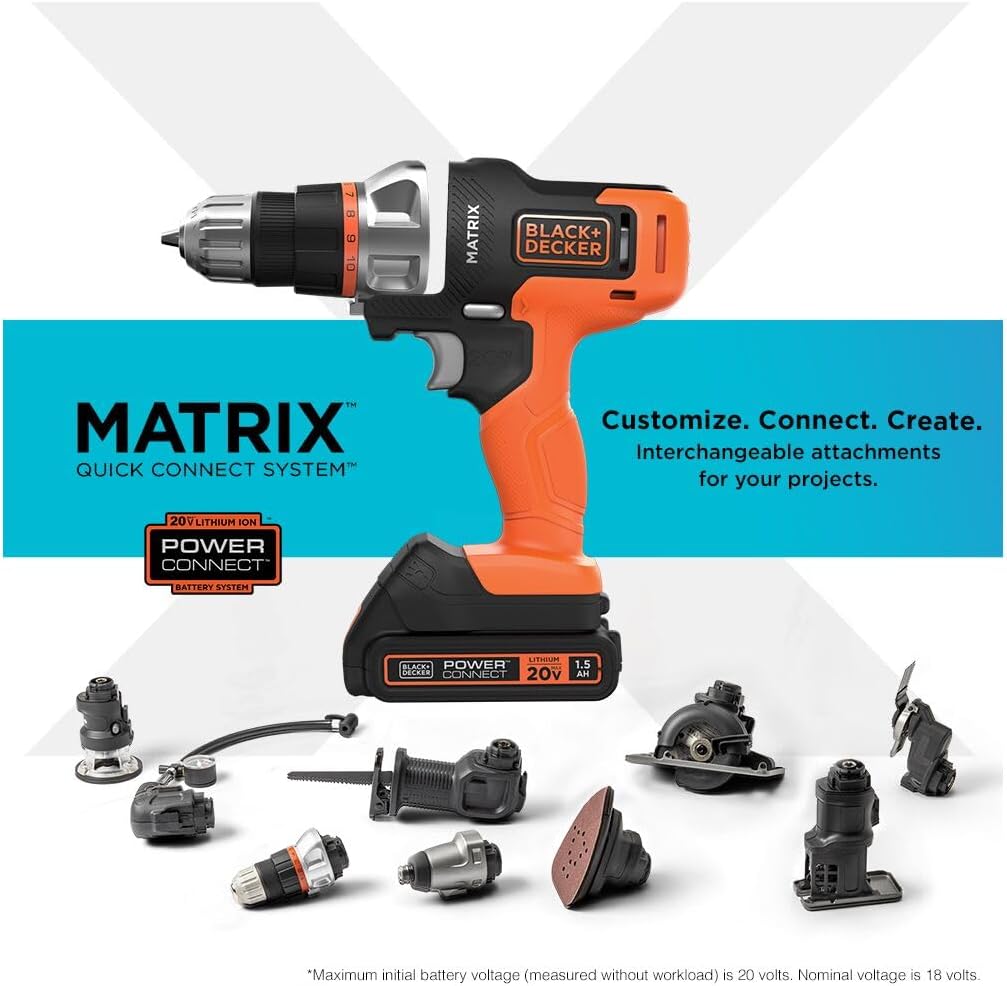 Bloc moteur MATRIX avec batterie 20V MAX et embouts interchangeables