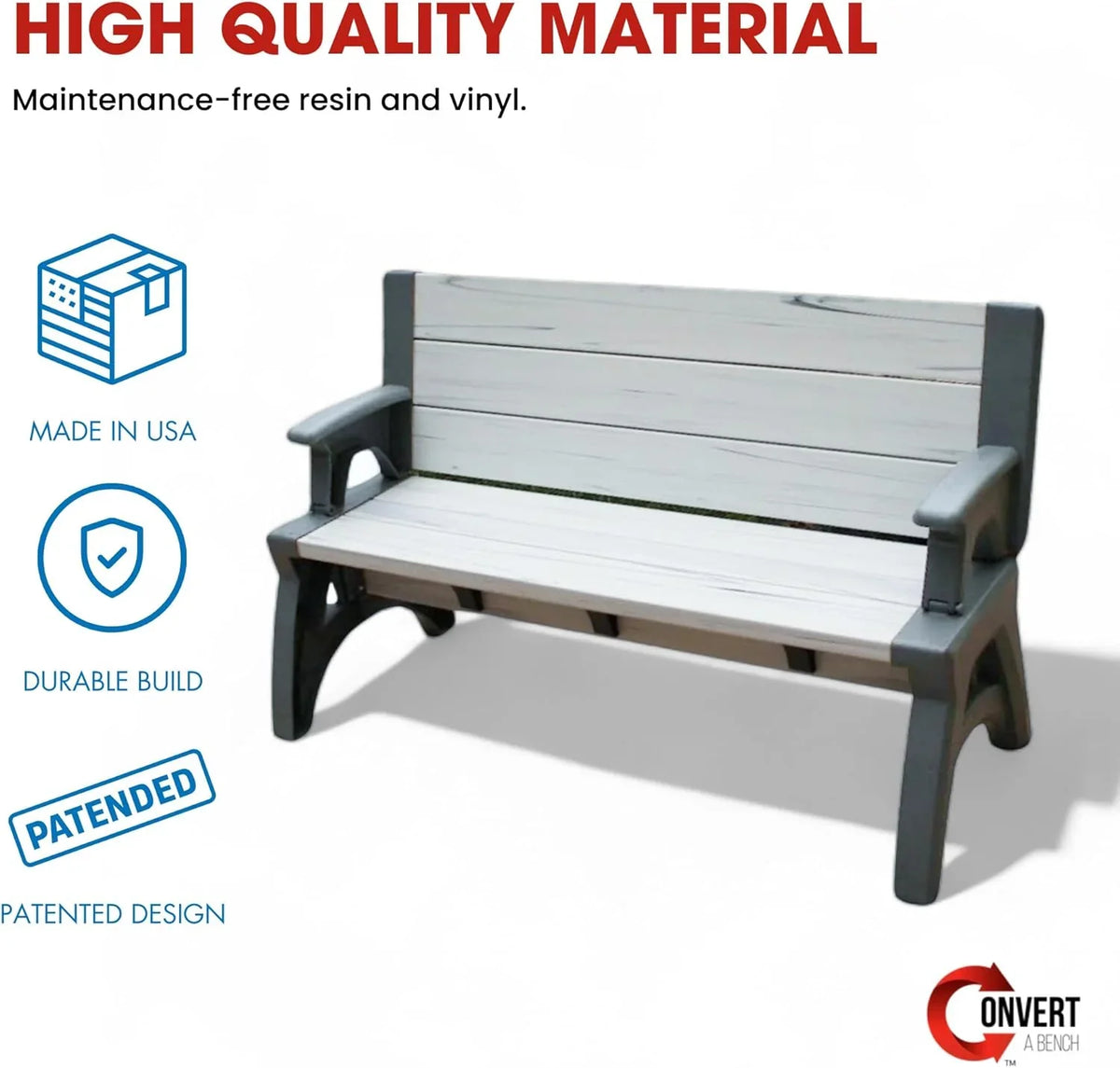 2-in-1 Bench that Converts Into a Table