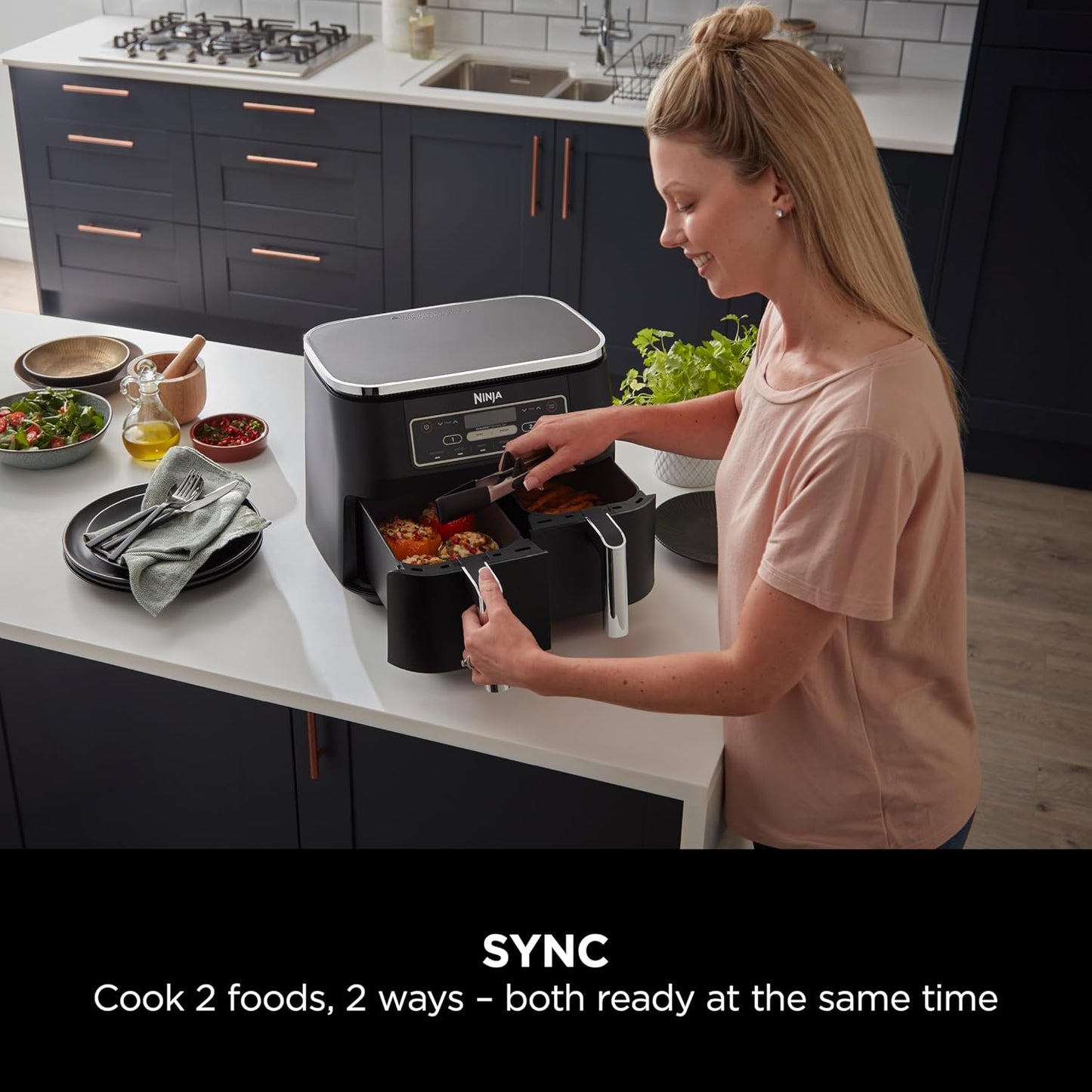 Fonction SYNC — deux aliments prêts au même moment