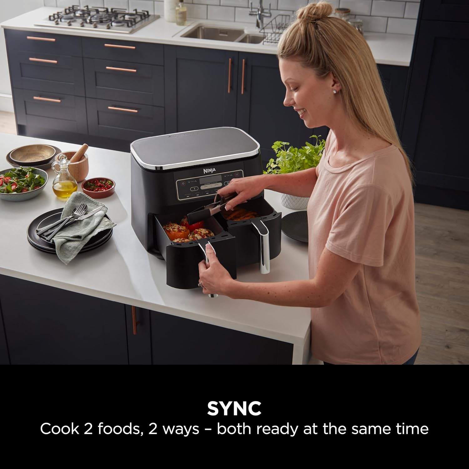 Fonction SYNC — deux aliments prêts au même moment