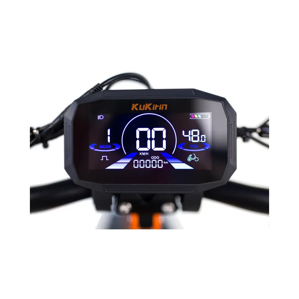 Écran multifonction KuKirin — vitesse, mode, batterie, kilométrage
