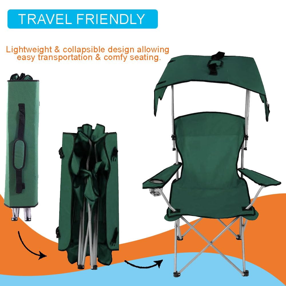 The chair folds into its own carry bag