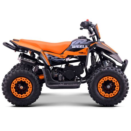 Pocket quad CRZ Weely orange — détail moteur 49cc