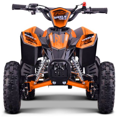 Pocket quad CRZ Weely orange — détail échappement double