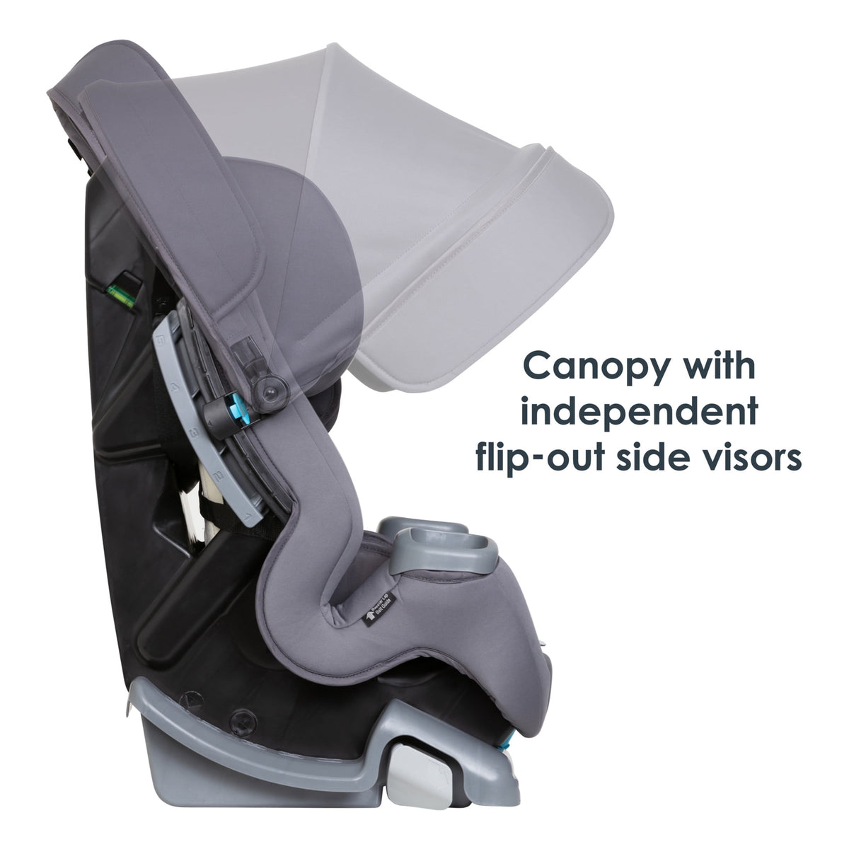 Canopy with independent flip-out side visors
